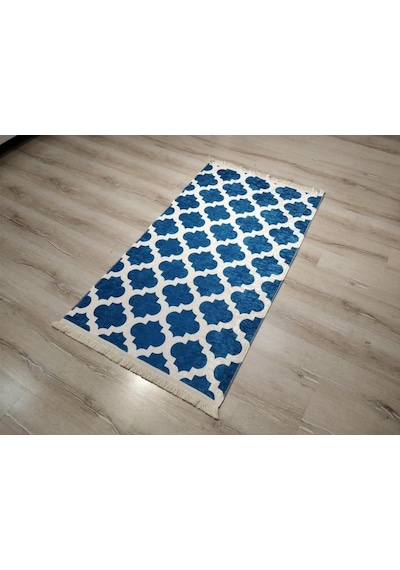 Yamalıhome Style M7505Moda Maça Mavi 80X150 Cm Baskı Kilim