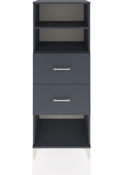 Hyperion Dolap 2 Raflı 2 Çekmeceli 60x44x163 Antrasit-antrasit Antrasit