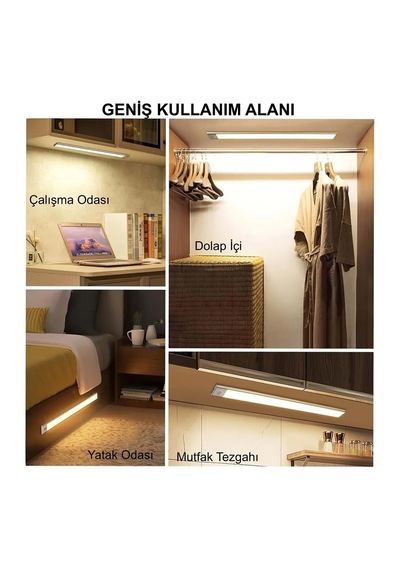 Yenilzd Gece Lambası Ledli 3 Renk Kısılabilir Usb Şarjlı Sensörlü Alüminyum