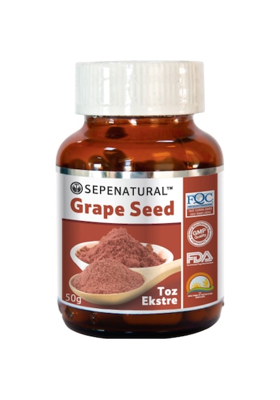 Sepe Natural Grape Seed Extract Üzüm Çekirdeği Ekstresi Toz 50 G