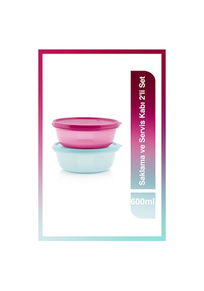 Tupperware Saklama ve Servis Kabı 2'li Set 600 ml