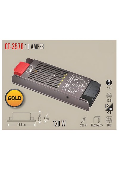 Ct-2576 Cata 10 Amper Led Trafosu - Klemensli 1 Adet