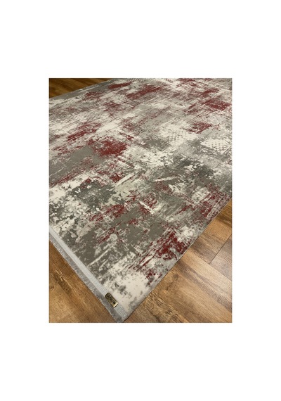 Begonvil Bv03b Bordo-gri-krem Halı Çok Renkli