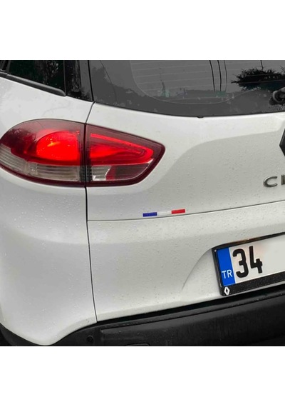 Fransa Bayrak 2'li Çubuk 3d Sticker