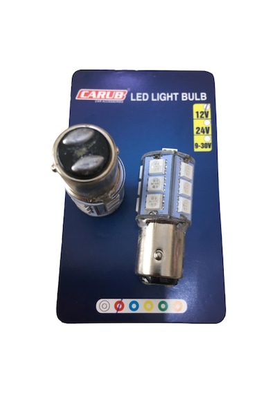 Motosiklet ve Otomobil Stop Ampul 18led 1016 Çakar Kırmızı Şaşı