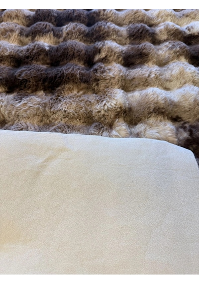 Hoom Rugs Rabbit 420 Multi Kahve Çift Renkli Peluş Halı Çok Renkli