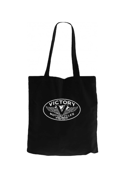 Victory Motorcycles Polaris Logo Siyah Kanvas Bez Çanta Siyah