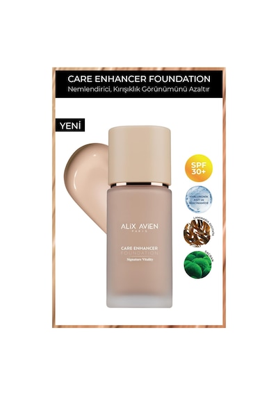 Alix Avien   Nemlendirici SPF30 Parlak Bitişli Fondöten Care Enhancer 803 Rose Buff