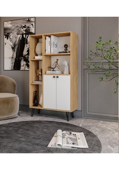 Rosepal Mobilya Milano 2 Kapaklı 7 Bölmeli Kitaplık