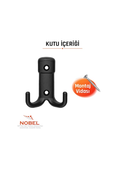 Kare Askı, Metal Vestiyer Askısı, Matsiyah, Duvar Ve Dolap Askılığı 5'li Set Vidalı Matsi Yah