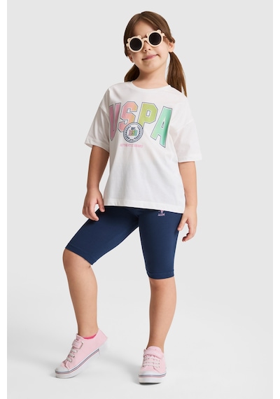 U.S. Polo Assn. Kız Çocuk Beyaz Pijama Takım 50326602-vr013
