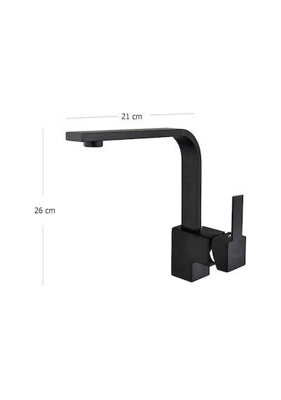 Sardıcı Montana Serisi Kare Lavabo Bataryası Siyah