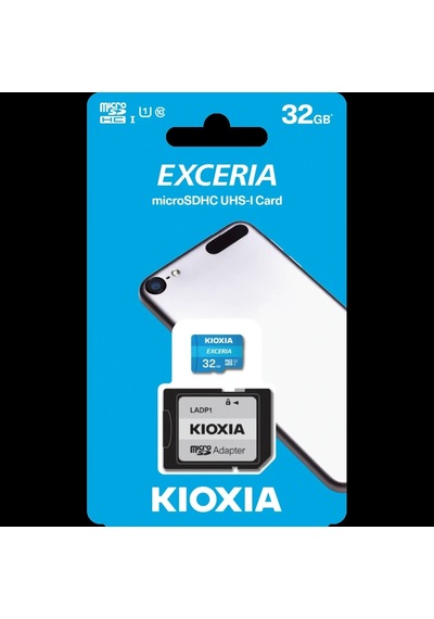 Kıoxıa 32gb Exceria, Lmex1l032gg2, Uhs-1, Cl10, 100mb/s, Microsd Kart Bellek Sd Adaptörlü
