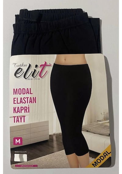 Tutku Elit Kadın Modal Likralı Kapri Tayt 2102 - 1 Adet 001
