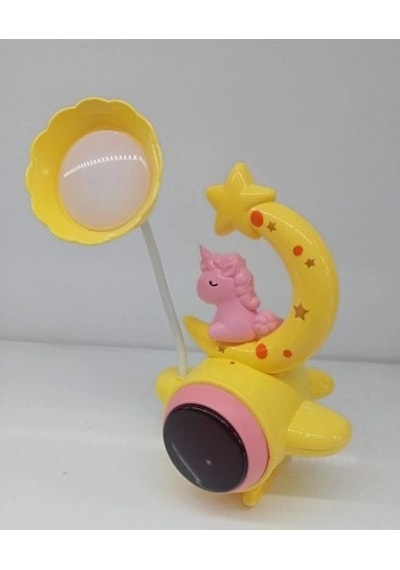 Mey İthalat Çocuk Odası Ay ve Unicorn Desenli Gece Lambası