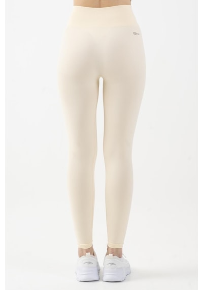 Maraton Active Slimfit Kadın Training Ekru Tayt 812057-ekru