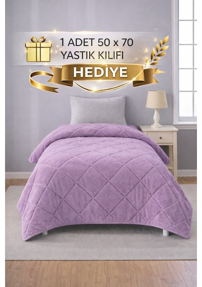 Welsoft Lüx Yorgan Tek Kişilik 155 X 215 Cm Mor