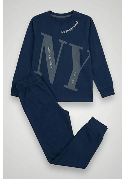 Remsa Erkek Çocuk Garson Boy Pamuk Penye Pijama Takımı 4224 Lacivert01 Lacivert01