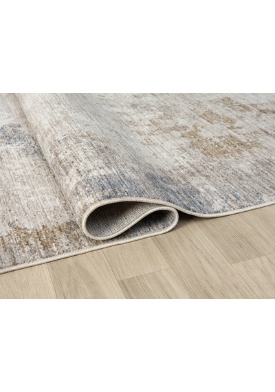 Mariesse Home Vintage Eskitme Desenli Makine Dokuma Salon Oturma Odası Halısı 10206 Mavi