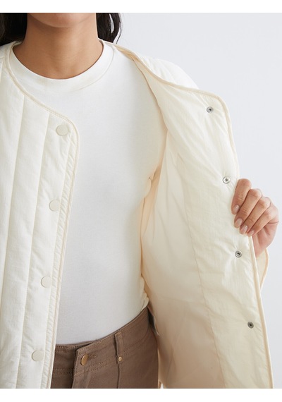 Lcw Modest Sarı Bisiklet Yaka Oversize Kadın Ceket