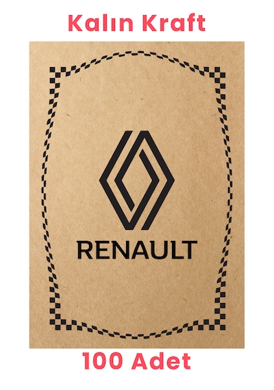 Kraft 120gr Renault Oto Paspas Kağıdı 100 Adet - 35x50cm - Reno
