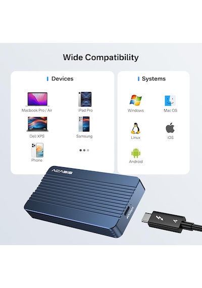 Acasis TBU405M1 Thunderbolt 4 Disk Kutusu