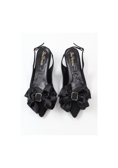 Nesilshoes Nesil Shoes Peri 3312 Siyah Saten Kadın Sandalet