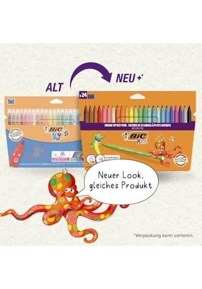 Kids Kid Couleur Ultra Yıkanabilir Keçeli Boya Kalemi 24 Renk, Kolayca Çoğu Kumaştan Çıkar, Su Bazlı Keçeli Kal