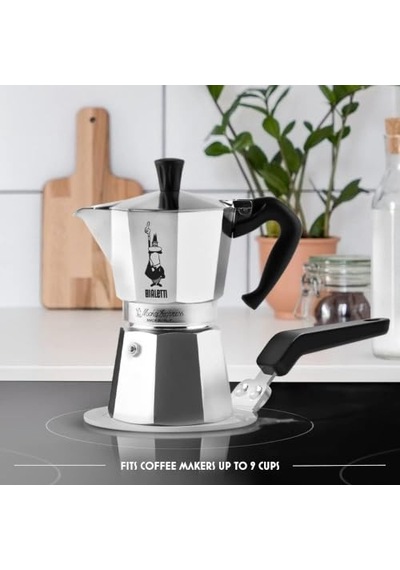 Ocak Isı Difüzörü - 13cm - 1 Ila 9 Cups Aralığı Için Uygundur - Paslanmaz Çelik Gövde - Bakalit Sap - Halka Pl Genel