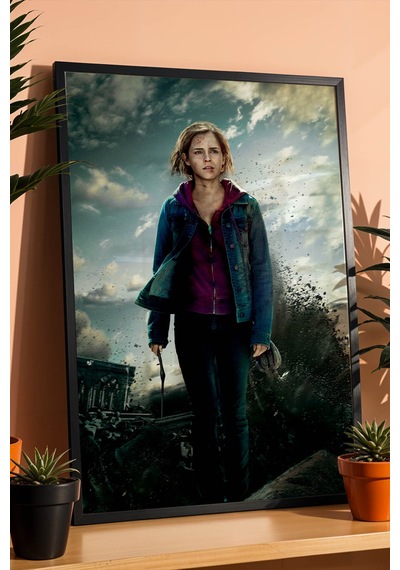 Hermione Granger Savaş Portresi Çerçeveli Tablo - Lüks Harry Potter Karakter Posteri Duvar Dekoru Siyah Hermione Granger Savaş Portresi Çerçeveli Tablo - Lüks Harry Potter Karakter Posteri Duvar Dekoru Siyah