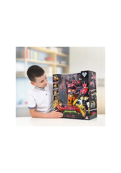 Dinoster Heroes Raptor Tron Dönüştürülebilir Büyük Robot Figür Dev Robot