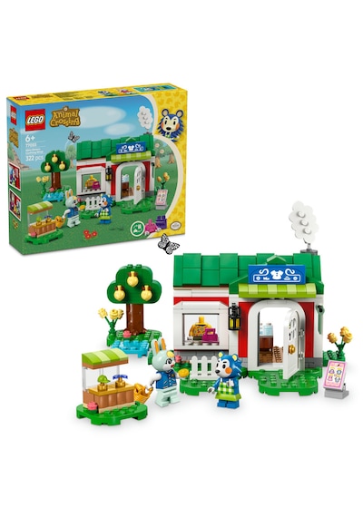LEGO® Animal Crossing™ Able Sisters Giyim Mağazası 77055 - 6 Yaş ve Üzeri Çocuklar için Yaratıcı Oyuncak Yapım Seti (322 Parça)