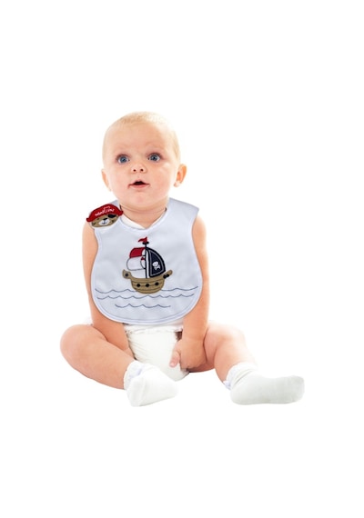 Sevi Bebe Cırtlı Mama Önlüğü - Korsan Ayıcık