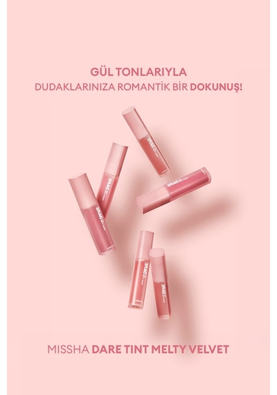 Uzun Süre Kalıcı, Bulaşma Yapmayan, Kadifemsi Bitiş Sunan Tint Dare Tint Melty Velvet Roselicious 0 05313365