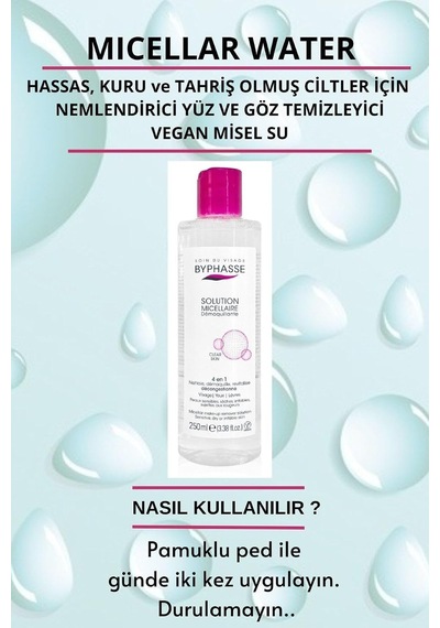 Byphasse Micellar Yüz Ve Makyaj Temizleyici Misel Su Kuru,hassas Ve Allerjiye Meyilli Ciltler 250ml Belirtilmemiş