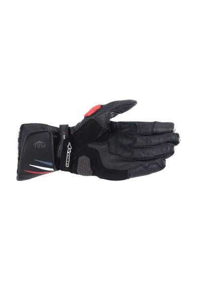Alpinestars Honda Sp-8 V3 Korumalı Motosiklet Eldiveni Siyah Kırmızı Beyaz Mavi