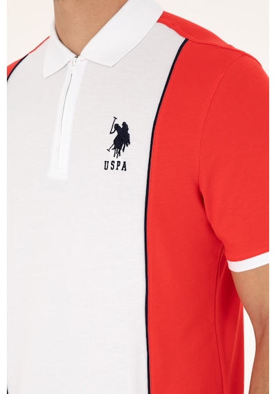 U.S. Polo Assn.  Erkek Regular Fit Polo Yaka Kırmızı Tişört 50281945-VR030