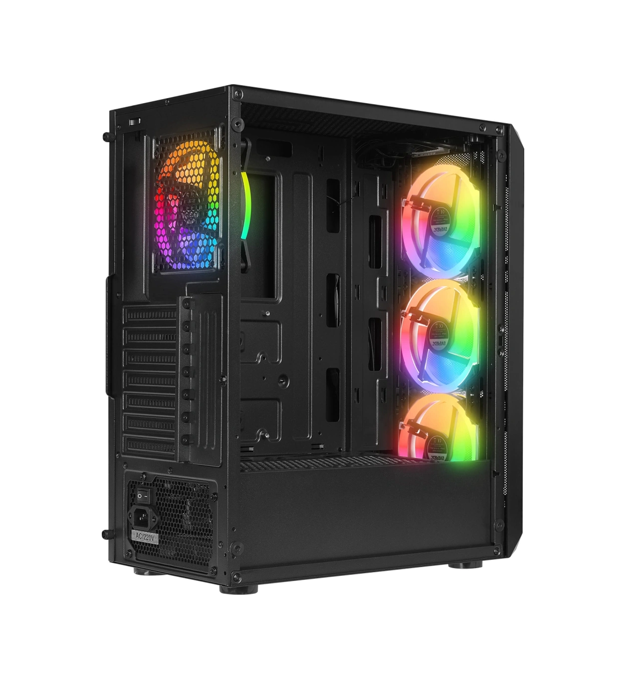 Everest X-racer, Mesh, 600w Peak , 4x12cm Rgb Fan, Temperli Cam Yan Panel, Atx, Gamıng Kasa