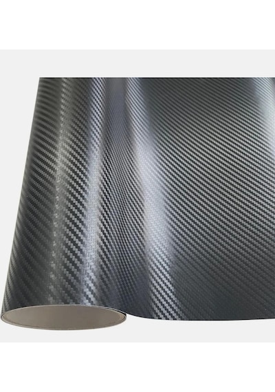 3d Siyah Tırtıklı Desen Hava Kanallı Dayanıklı Karbon Folyo 20cmx152cm