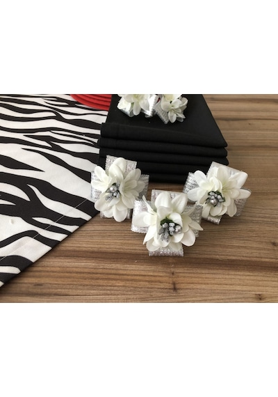 Sofra Sunum Seti Zebra Desenli Takım Çok Renkli