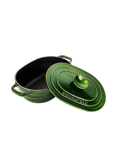 Lava Döküm Oval Tencere Döküm Demir Kapak Experience Majolik Serisi Ölçü 24x33cm. 12v