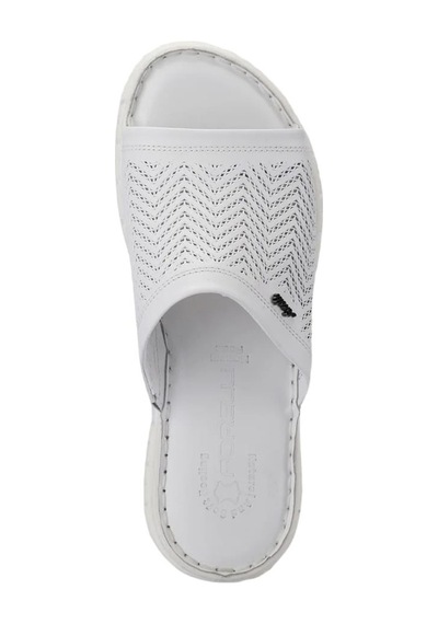 Forelli 38505 Sofia-g Beyaz Kadın Comfort Deri Terlik Beyaz