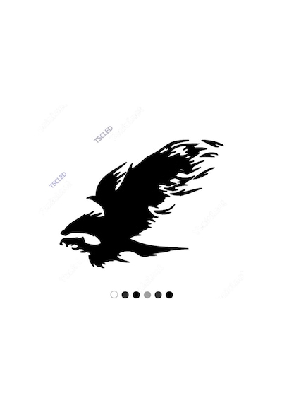 Uçuşup Giden Kanatları Efektli Pençeli Kızgın Kuş Sticker 15Cm