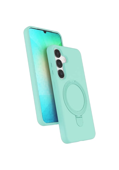 Newface Samsung Galaxy S25 Regal Magsafe Standlı Kapak - Su Yeşili