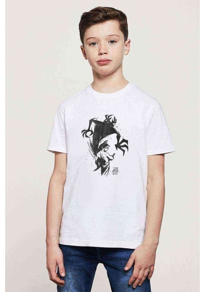 Tshirthane Samurai Jack Baskılı Unisex Çocuk Beyaz T-Shirt (534787817)
