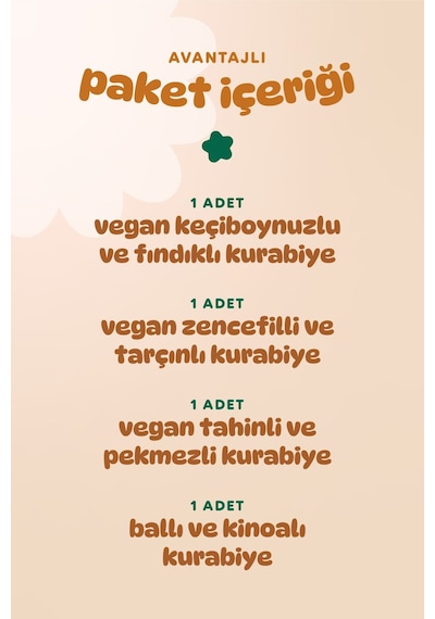 Hummorganic Organik Tatlı Kurabiye Atıştırmalık Paketi - 4 adet (4 çeşit)