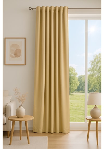 Diego Blackout Fon Perde Hardal 140x270 Hardal