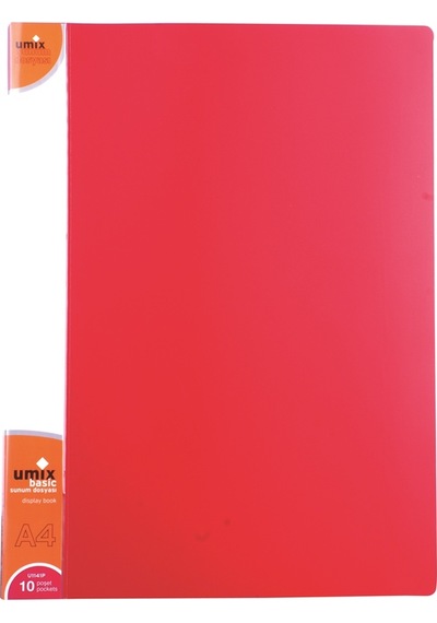 Umix Basic A4 Sunum Dosyası 10'Lu Kırmızı N U1141P-Kı