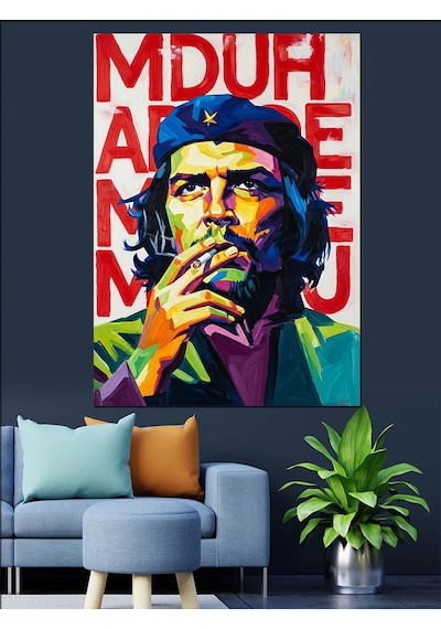 Che Guevara Pop Art Dekoratif Kanvas - Mdf Ahşap Tablo