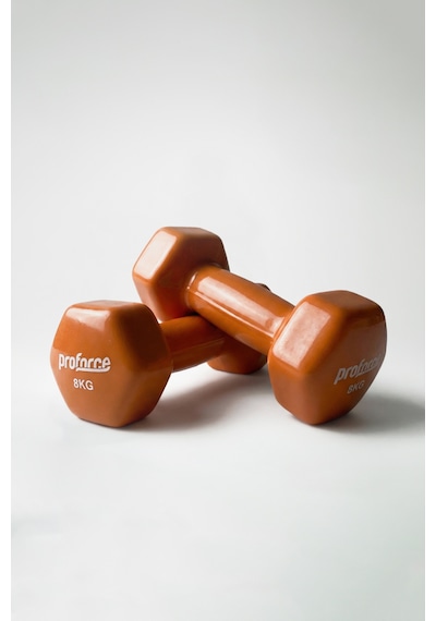 Proforce Vdb Dışı Vinil Kaplı Içi Çelik Döküm Ağırlık Dambıl Kırmızı 8 KG